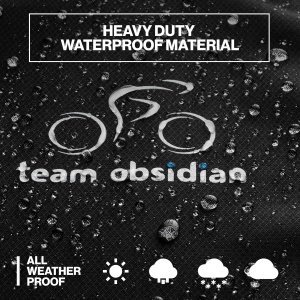 Husa impermeabila de bicicleta TeamObsidian, pentru 3 biciclete, XXL, material rezistent Oxford 210D, protectie UV, Negru - Img 2