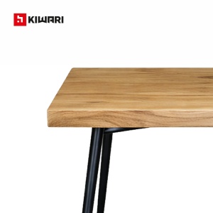 Masuta de cafea Kiwari® Daro, MDF si Metal, 120×60×45 cm, Design Industrial Modern, Stejar & Negru - Img 7