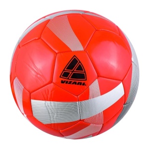 Minge Fotbal Vizari Hydra, 32 panouri cusute, TPU, camera cauciuc ranforsata, Marimea 4, 64 cm, Rosu