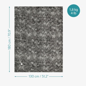 Patura electrica Navaris, 180x130cm, 120W, 3 trepte de incalzire, gri, cu telecomanda si husa de depozitare - Img 3