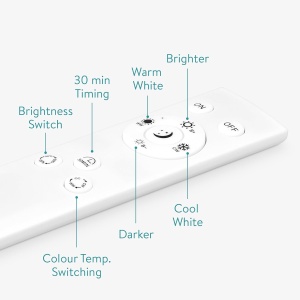 Plafoniera LED Navaris, efect de stele, Ø 40 x 12 cm, intensitate reglabila, telecomanda, abajur textil, 22 W, Bej - Img 4