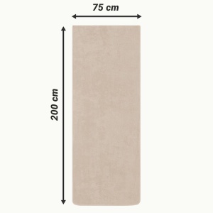 Prosop pentru sezlong Jemidi, 75 x 200 cm, Bej, Bumbac organic, 54889.11 - Img 3