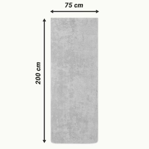 Prosop pentru sezlong Jemidi, 75 x 200 cm, Gri, Bumbac organic, 54941.25 - Img 6