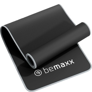 Saltea pentru antrenament, pentru yoga, fitness, aerobic, pilates, exercitii la sol, BeMAXX, Antiderapant, 183x61 cm, Negru