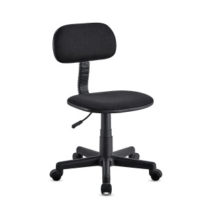 Scaun Birou Kiwari® Fen, Spatar si Sezut Tapitat, Reglabil pe Inaltime, Roti duble, Compact, Capacitate 120 kg, Negru