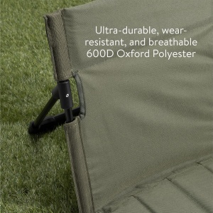 Scaun de plaja pliabil Navaris, 600D Oxford, 40 x 38 x 39 cm, pentru camping si activitati in aer liber, geanta pentru transport, Verde - Img 2
