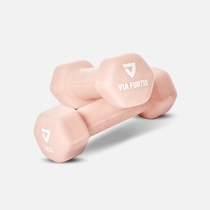 Set 2 gantere VIA FORTIS, premium, din fonta cu invelis din neopren - Img 3