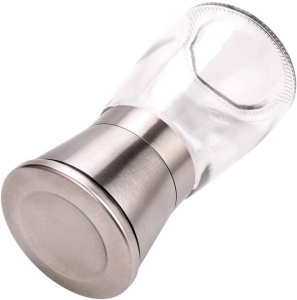 Set 2 rasnite H&S, sare/piper, inox/sticla, 14.5x7.7 cm - Img 3