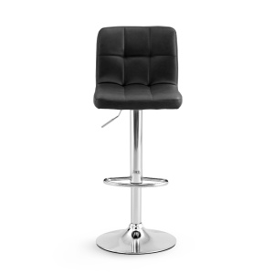 Set 2 Scaune Bar/Bucatarie Kiwari® Lior, Inaltime 59-79 cm, Sezut PU, Spuma si Baza Rotativa Crom, Design Modern Bucatarie/Dining, Capacitate 120 kg, Negru - Img 6