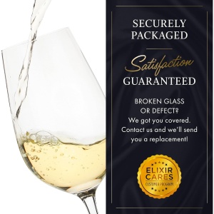 Set 4 pahare premium, ELIXIR GLASSWARE, din cristal, cu picior, potrivit pentru degustari, nunta, aniversari, petreceri, Transparent - Img 3