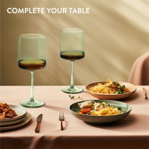 Set 4 Pahare Vin Navaris, 400 ml, cu picior, verde, design modern, 56212.05 - Img 2