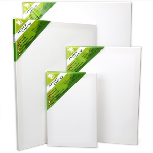 Set 4 panze pentru pictura H&S, 2 dimensiuni, tesatura din bumbac 100%, rama din lemn de pin, potrivit pentru vopsea acrilica/ulei/acuarele