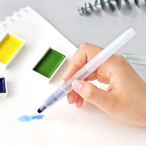 Set 4 pensule tip stilou pentru acuarele Tritart, Rezervor pentru apa, Reincarcabile - Img 2
