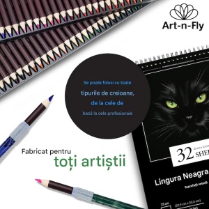 Set 5 extensii pentru creioane, Art-n-Fly, sistem de prindere prin infiletare, design marmura, 10 cm, Multicolor - Img 3