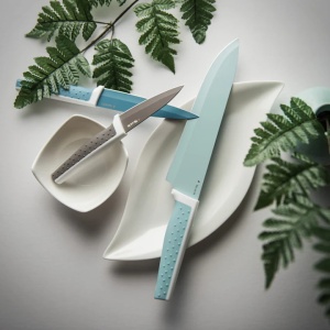 Set 6 Cutite Navaris, cutite de taiere si curatitor ceramic, inox, design pastelat, 43114 - Img 3