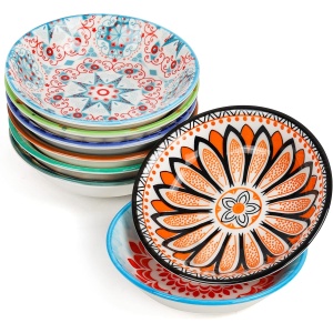 Set 8 boluri pentru sos Belle Vous, din portelan, 10 x 2.4 cm, 70 ml, Multicolor