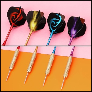 Set Darts Profesional Belle Vous, 12 sageti cu varf otel, 18 g, 15.2 cm, Multicolor - Img 6