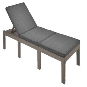Sezlong gradina/ terasa Progarden, Haiti, maro taupe, 65 x 195 x 78 cm, cu perna inclusa
