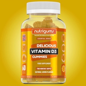 Supliment alimentar Vitamin D3 Gummies, Nutrigums, rezerva pentru doua luni, 1000iu de inalta rezistenta pentru sprijin imunitar, osos si muscular, potrivit pentru 12+ ani, vegan, aroma de lamaie, 60 de jeleuri - Img 8