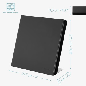 Suport cutite magnetic Navaris din lemn de cauciuc, 27,7x27,5x12 cm, 47366.03 - Img 2