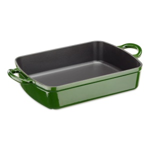 Tava din fonta emailata pentru cuptor Navaris, rezistenta pana la 260°C, verde, 59009.01.80