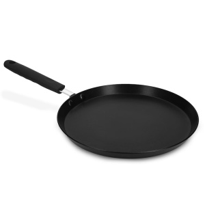 Tigaie pentru clatite Navaris, 26 cm, antiaderenta, margini joase, negru - Img 6