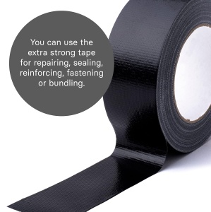 Banda adeziva reparatii MAXKO, din plastic/textil, 50m x 50mm, aderenta mare, rezistenta la intemperii, pentru interior/exterior, Negru - Img 7
