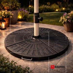 Baza Umbrela Kiwari® Anchor, 47 x 64 cm, Diametru Teava 4.2 cm, Rasina sintetica/Otel, Terasa/Gradina, Negru - Img 3