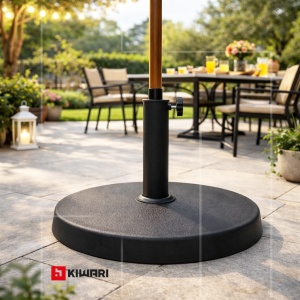 Baza Umbrela Rotunda Kiwari® Gravity, Diametru 44.5 cm x inaltime 33 cm, Rasina sintetica/Otel, Terasa/Gradina, Negru - Img 5
