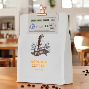 Cafea boabe Nordica Coffee, BIO, GREEN ISLAND CREMA, 80% Arabica, 20% Robusta - Img 3