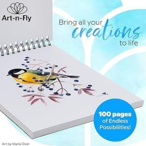 Caiet pentru schite Art-n-Fly, 100 coli, A4, 22.9 x 30.5 cm, 100 g/m, cu spirala, hartie alba - Img 5
