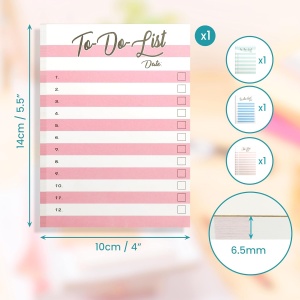 Carnetel Belle Vous To Do List, set 4, 50 file/bloc, A6, 10x14 cm, Multicolor - Img 2