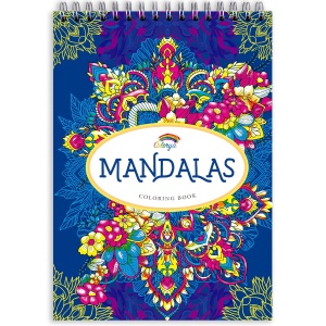 Carte de colorat Mandalas, Colorya, A4, 21x29.7 cm