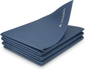 Covoras de yoga pliabil Navaris, grosimea de 4 mm pentru, pilates, antrenament, sala, fitness, pliabil, anti-alunecare, 61x173 cm