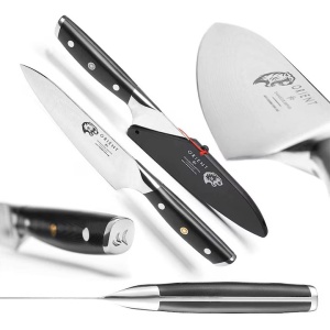 Cutit Bucatar Damasc Orient, Origin Series, 15 cm, cu 67 de straturi de otel inoxidabil japonez AUS-10, negru - Img 3