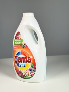 Detergent de rufe lichid Gama, Flori Tropicale, 3in1, Concentrat, 4.050 l, 90 spalari - Img 2