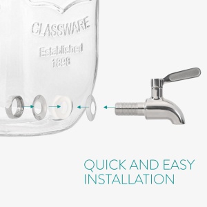 Dozator de bauturi cu infuzor de fructe si insertie de gheata Navaris, 4 l, 52425.01 - Img 3