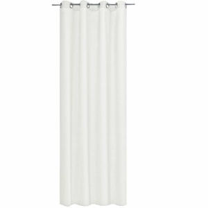 Draperie Elfie Opac cu inele Jemidi, 140 x 245 cm, Alb, Poliester, 55279.02.01