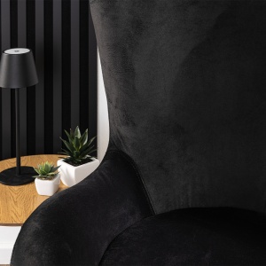 Fotoliu lounge rotativ, scaun de birou, aspect piele, maro, 75 x 54 x 108 cm - Img 2