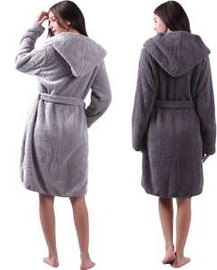 Halat de baie reversibil pentru femei Jemidi, M, Gri, Poliester, 55057.01.2 - Img 2