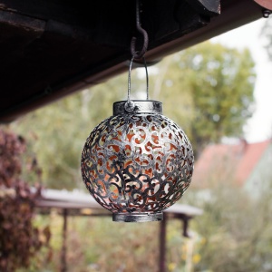 Lampa solara de exterior Navaris, Iluminare LED, Rotunda 16 cm, 49371.01 - Img 6