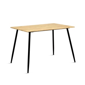 Masa Kiwari® Brik, MDF si Metal, Stil Contemporan, 110×70×75 cm, Lemn Natural & Negru