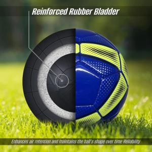 Minge Fotbal Vizari Cordoba USA, 32 panouri cusute, TPU, camera cauciuc ranforsata, marimea 3, 60.5 cm, Albastru/Verde - Img 4