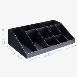 Organizator pentru cafea si ceai Navaris cu 10 compartimente, Negru, 54094.01 - Img 4