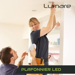 Plafoniera cu LED, Starry Sky, 24 W 2000 lm, Alb Cald, Cu efect de sclipici, 275 x 275 x 60 mm - Img 3