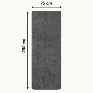 Prosop pentru sezlong Jemidi, 75 x 200 cm, Gri, Bumbac organic, 54889.01 - Img 6