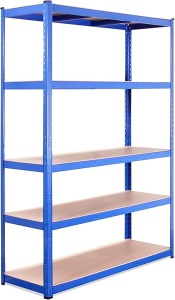 Raft metalic depozitare G-Rack, 150 x 75x 30 cm, 5 polite, 175kg/raft, material cadru otel