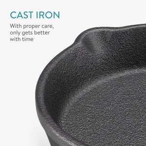 Set 2 tigai mici din fonta Navaris cu baza din lemn, 10.2 cm, 4", 426g, 60343.02 - Img 4