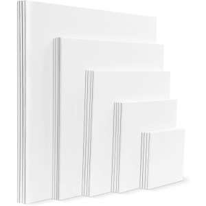 Set 20 panze pentru pictura Kurtzy, bumbac, 3 mm grosime, Alb, dimensiuni diferite - Img 3