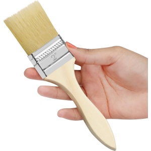 Set 24 de pensule Kurtzy, 20 x 5.1 cm, multifunctionale, pensule profesionale pentru vopsit si lacuit, maner din lemn, Maro - Img 4